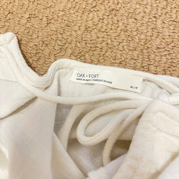 OAK + FORT Linen Blend Midi Dress Oatmeal – Size XS - Picture 8 of 16